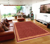 handmade Transitional Kafkaz Red Lt. Gold Hand Knotted RECTANGLE 100% WOOL area rug 9 x 12